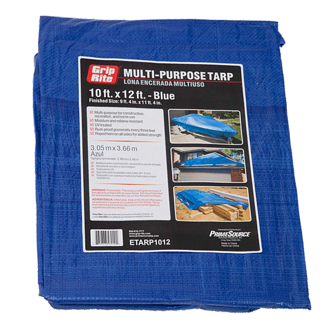 Primesource 10x12 Feet Polyethylene Blue Tarp from GME Supply